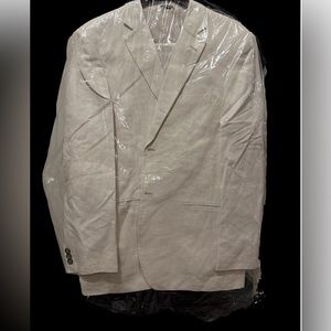 Claiborne Cream suite jacket and pant combo 42R  Pant 34/32